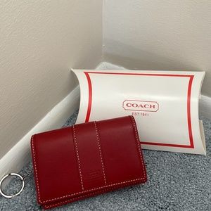 Coach Red Mini Wallet - Unused!